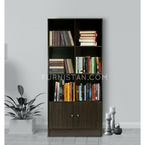 Dark brown bookshelf