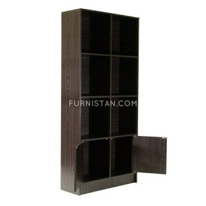 Dark brown bookshelf