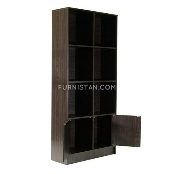 Dark brown bookshelf