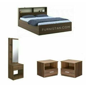 Bed Set with Dressing Table and Side Tables