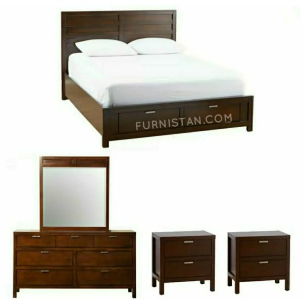 Solid Sheesham Wood Bed Set